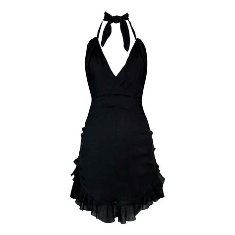 chanel backless black dress.